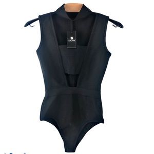 NWT Escape One Piece Black Zip Back Swimsuit XS